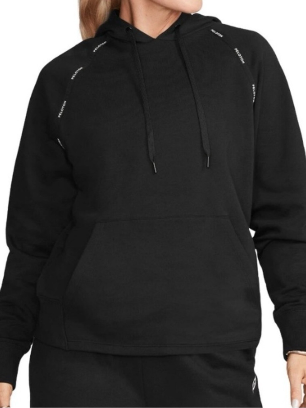 Peloton TWGF Tape Pullover Black Hoodie Sweatshirt Size M
